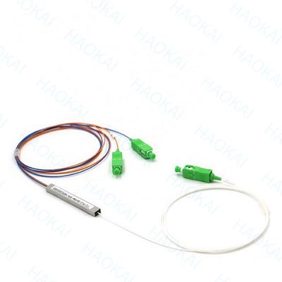 FTTx Systems SC UPC PLC Fiber Optic Splitter 1x2 Mini Steel Tube