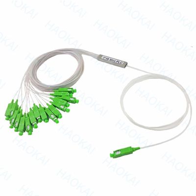 FTTH 1x4 1x8 Włókno PLC Splitter Mini Steel Tube Z SC APC Connector