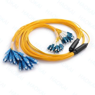 Jednorazowy przejście Sc Włóknooptyczne Patch Cord 12 rdzeni Duplex OS2
