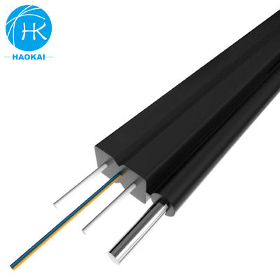 Kabel FTTH z włókna optycznego 2core Outdoor Drop Fiber Cable z kolorem LSZH Black