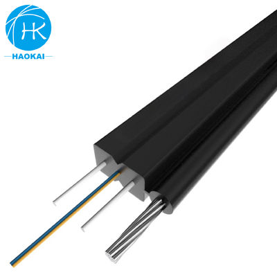 Kabel FTTH z włókna optycznego 2core Outdoor Drop Fiber Cable z kolorem LSZH Black