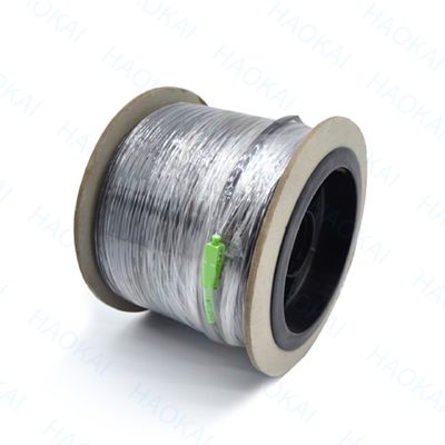 Zewnętrzny FTTH Patch Cord 2core Steel Wire Drop Fiber Optical Cable 2SC-2SC Connector