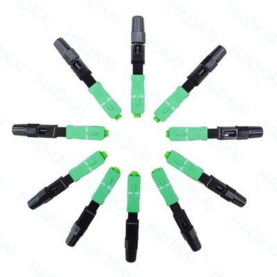 Włókno optyczne kablów szybkiego łącznika jednowarunkowego FTTH SC UPC szybkiego łącznika