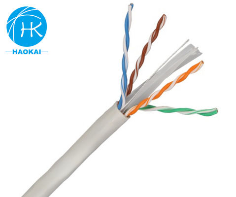 Solid Bare Copper Indoor LAN Cable UTP CAT6 Customized 4pair 23awg 0,57mm 250MHz