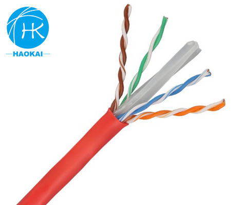 Solid Bare Copper Indoor LAN Cable UTP CAT6 Customized 4pair 23awg 0,57mm 250MHz