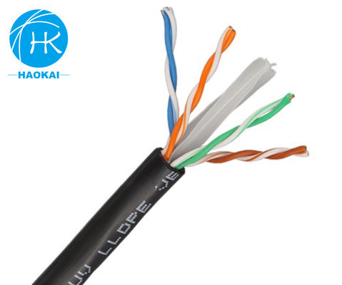 Solid Bare Copper Indoor LAN Cable UTP CAT6 Customized 4pair 23awg 0,57mm 250MHz