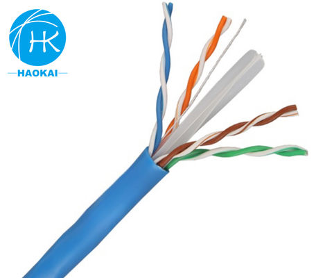 Solid Bare Copper Indoor LAN Cable UTP CAT6 Customized 4pair 23awg 0,57mm 250MHz