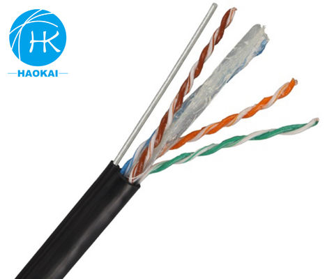 Kabel UTP CAT6 wypełniony galaretką z kablem sieci powietrznej na zewnątrz