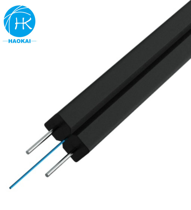 Włókno stalowe LSZH FTTH Drop Cable Wewnętrzny Drop Kabel światłowodowy GJXH G657a1