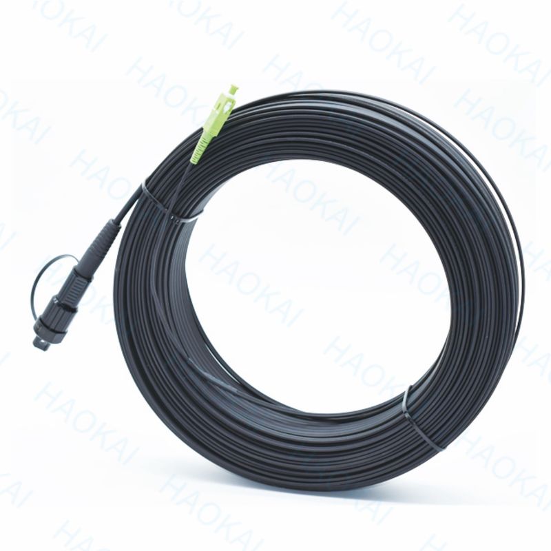 SC APC FTTA Kabel światłowodowy 5,0 mm G657A2 LSZH 5M Czarny przewód patch