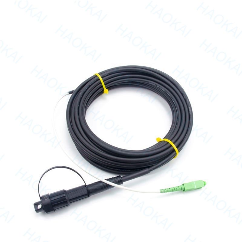 Pre Connector FTTX Solution SC APC FTTA Kabel światłowodowy 5.0mm G657A2 LSZH 5M Czarny