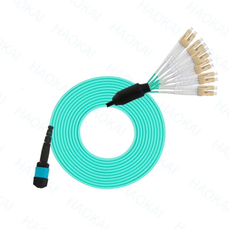 Wykrycie MPO OM3 Patch Cord LC Connector Multimode Fiber Optic Patch Cables