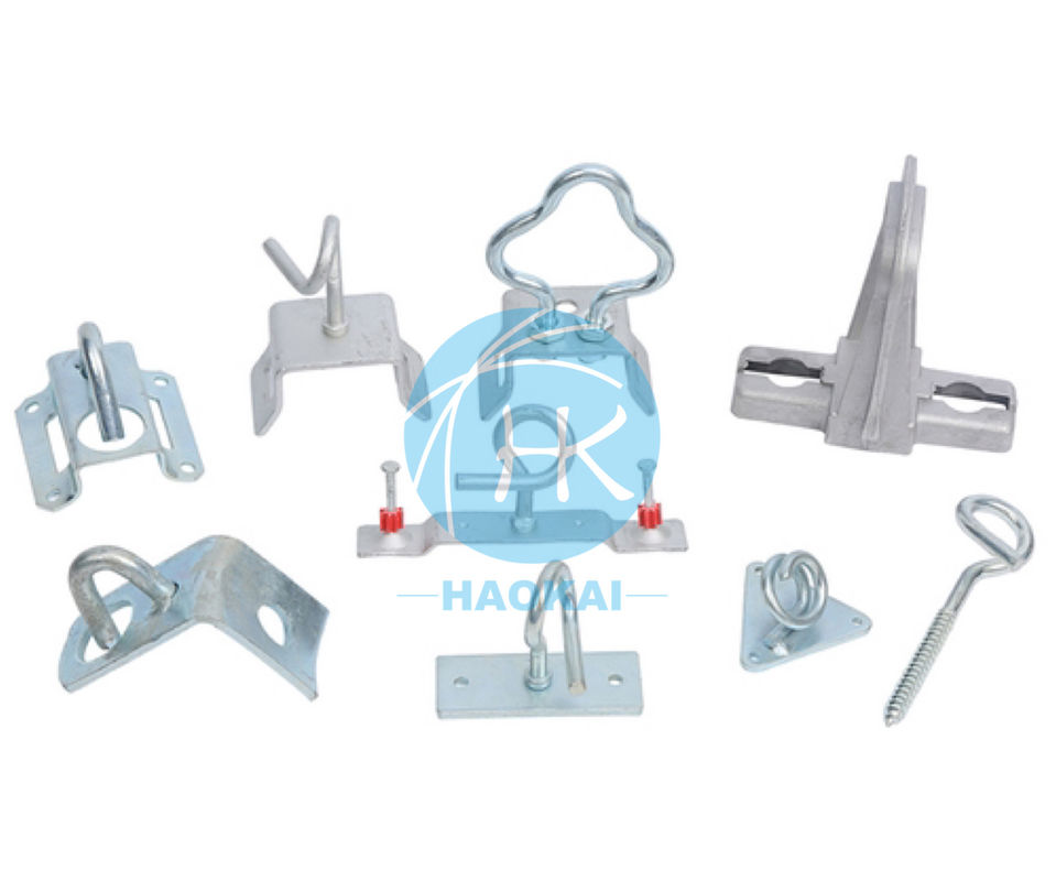 FTTH Heavy Duty Clamp Overhead Aerial Galvanized C lub S Type Wall Mounted Cable Hook